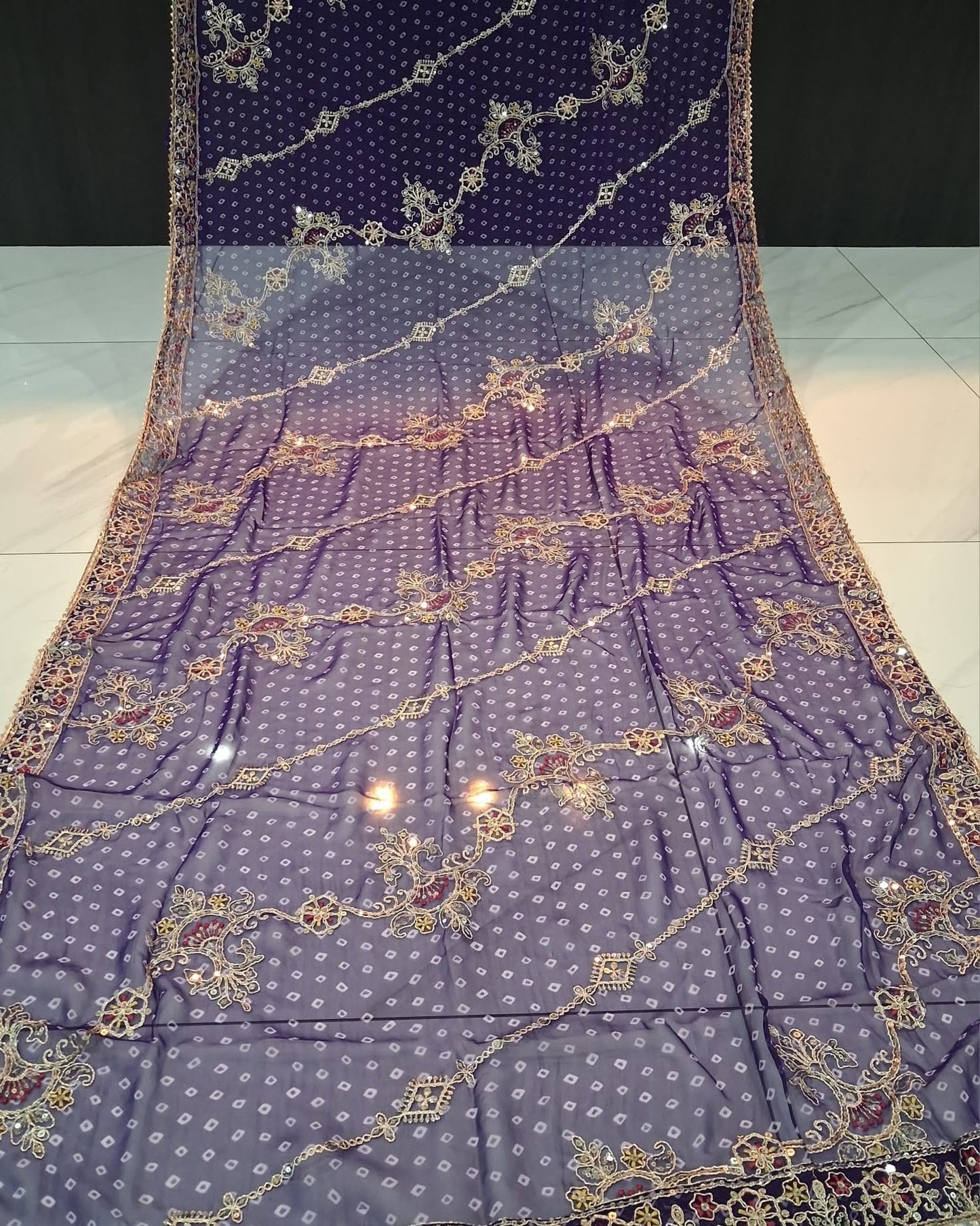 VINTAGE DUPPATTA - PURPLE