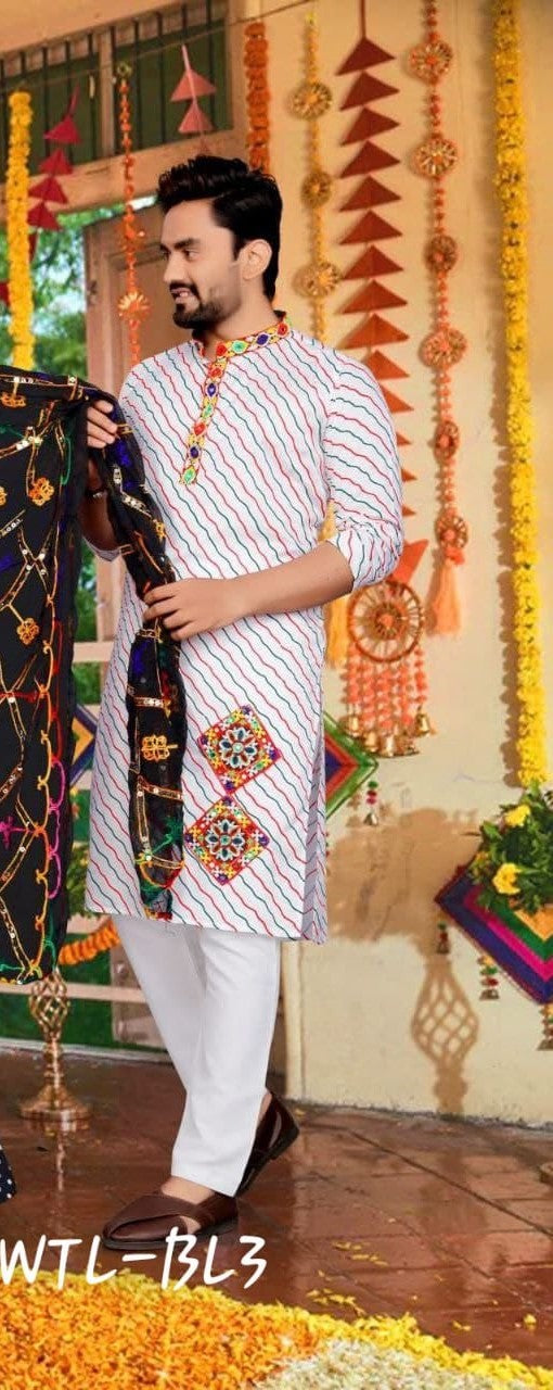MEN’S KURTA PYJAMA - WHITE