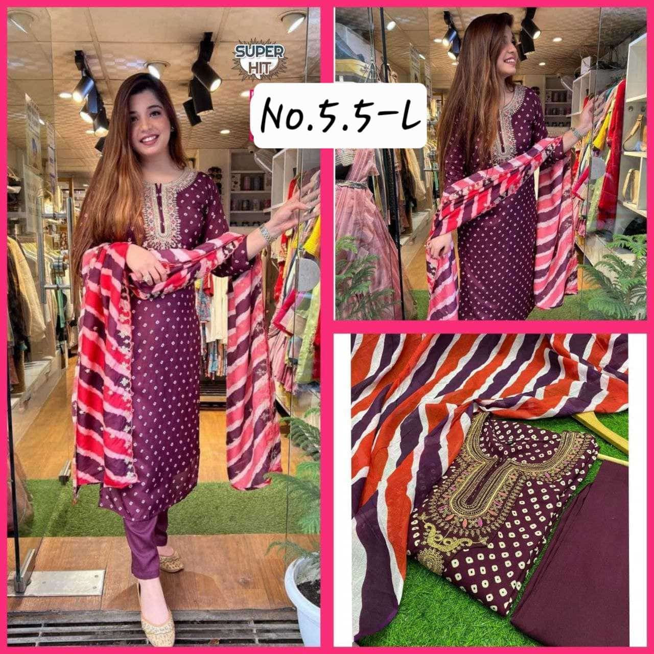 HEAVY EMBROIDERY BANDHANI SALWAR KAMEEZ SUIT