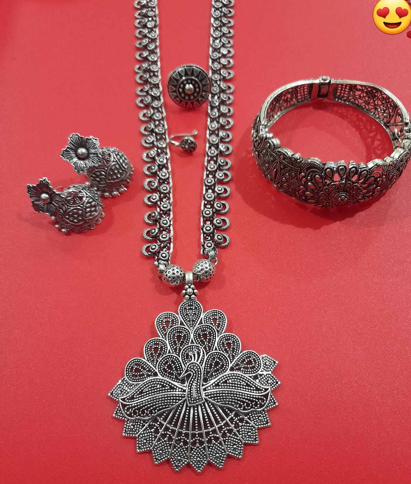 OXIDISED CHOKER COMBO