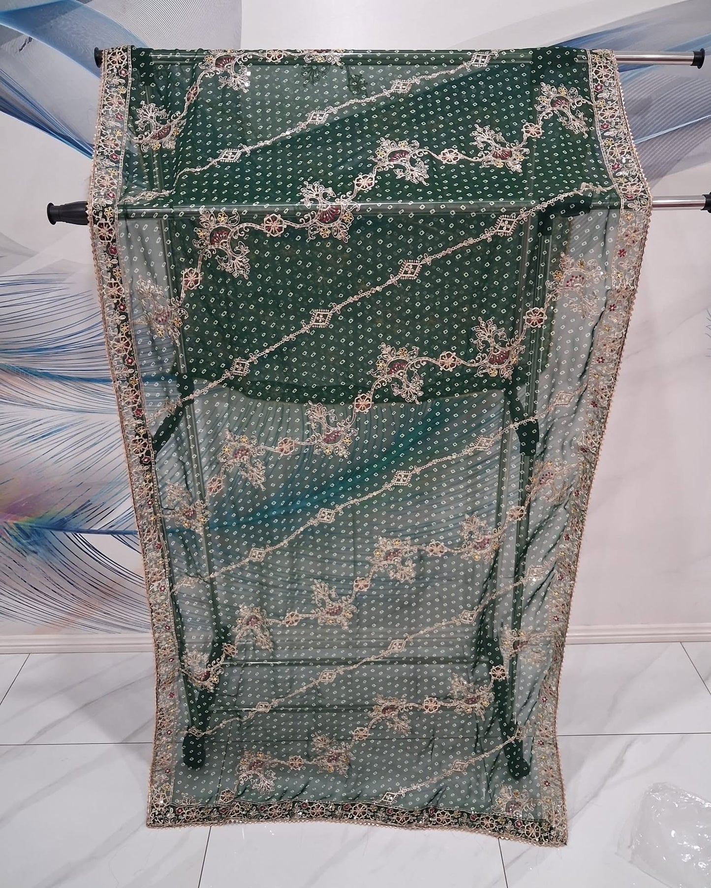 VINTAGE DUPPATTA - GREEN