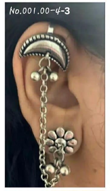 TRADITIONAL OXIDISED EARRING