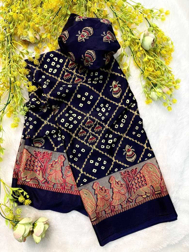 BANDHEJ SAREE WITH STITCHED BLOUSE