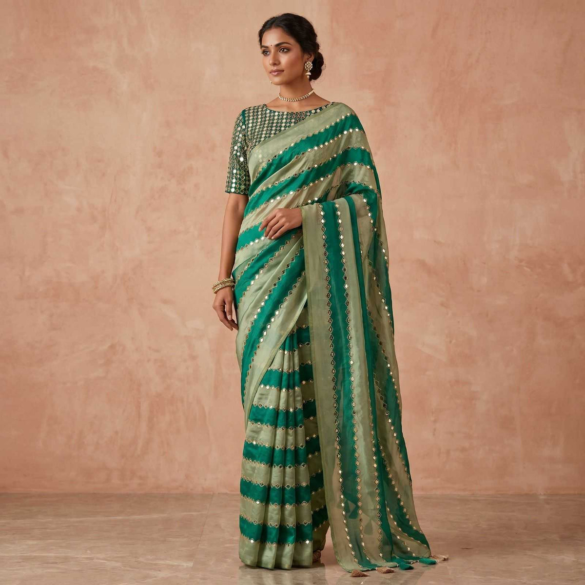 HEAVY SAREE WITH STITCHED BLOUSE