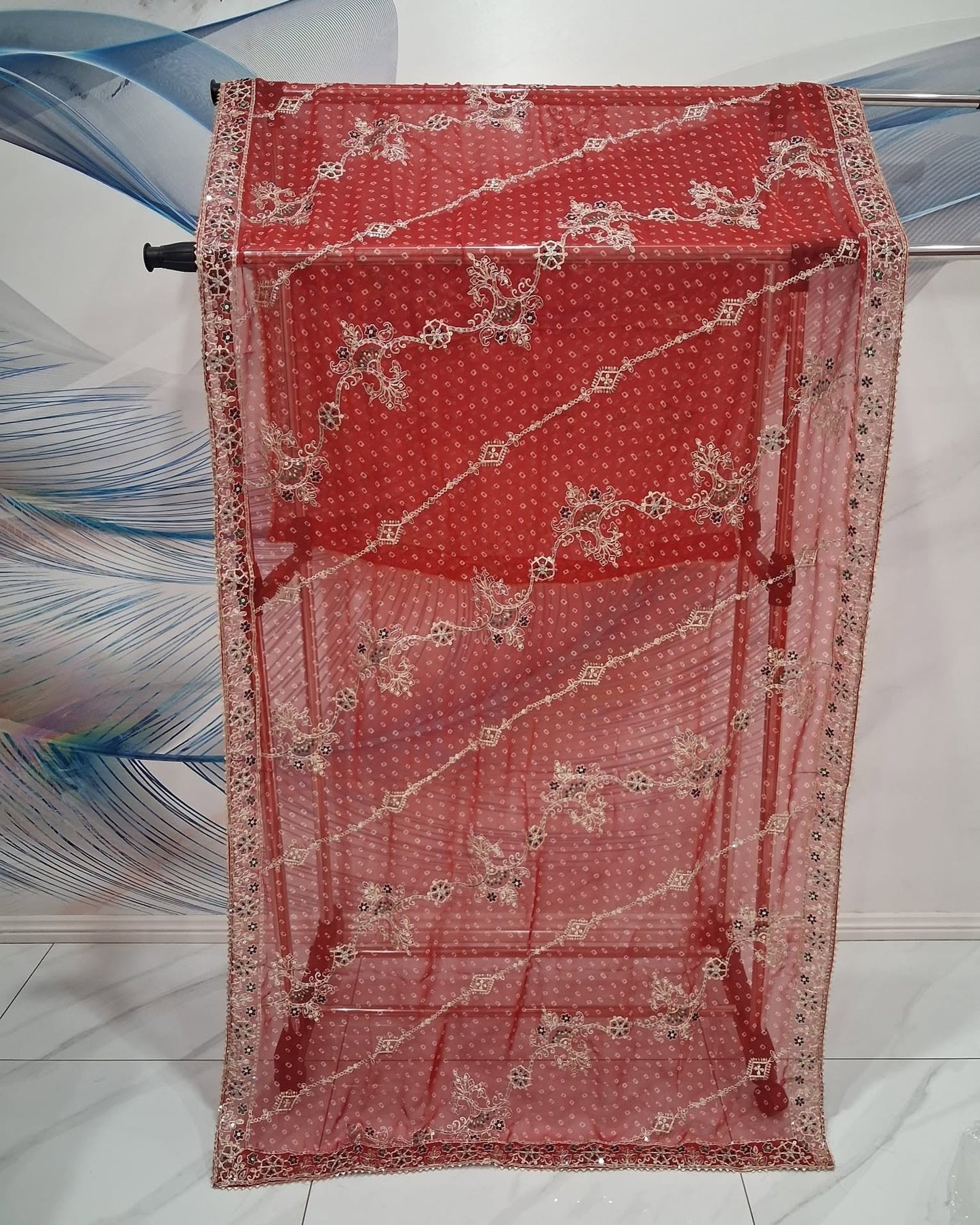 VINTAGE DUPPATTA - RED