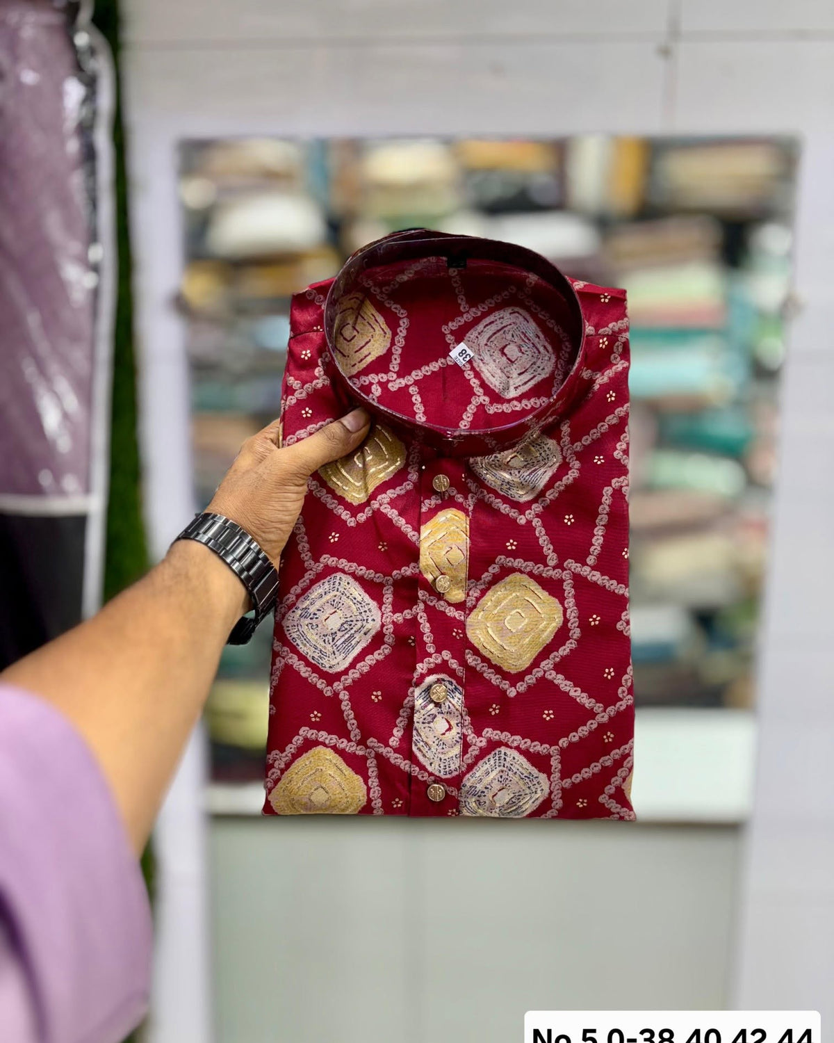 MEN’S KURTA PYJAMA BLOCK PRINT