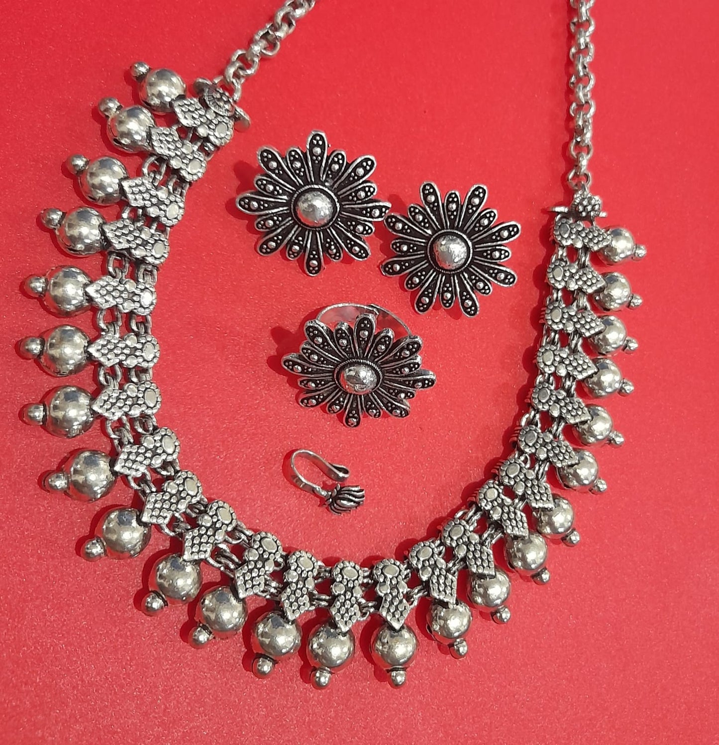 OXIDISED CHOKER COMBO