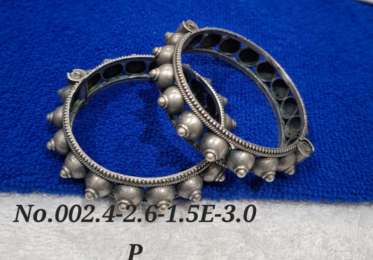 OXODISED BANGLE - KADA - SIZE 2.4-2.6 - PAIR - 2 PIECES