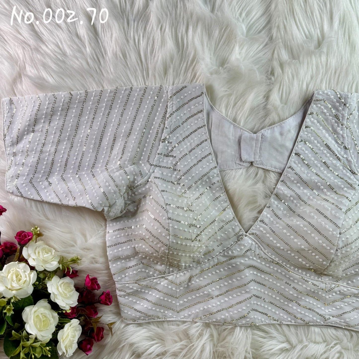 READY TO WEAR BLOUSE -SEQUENCE WORK- PERFECT FOR SAREE AND LEHENGA