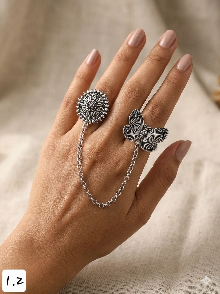 UNIQUE OXODISED FINGER RING