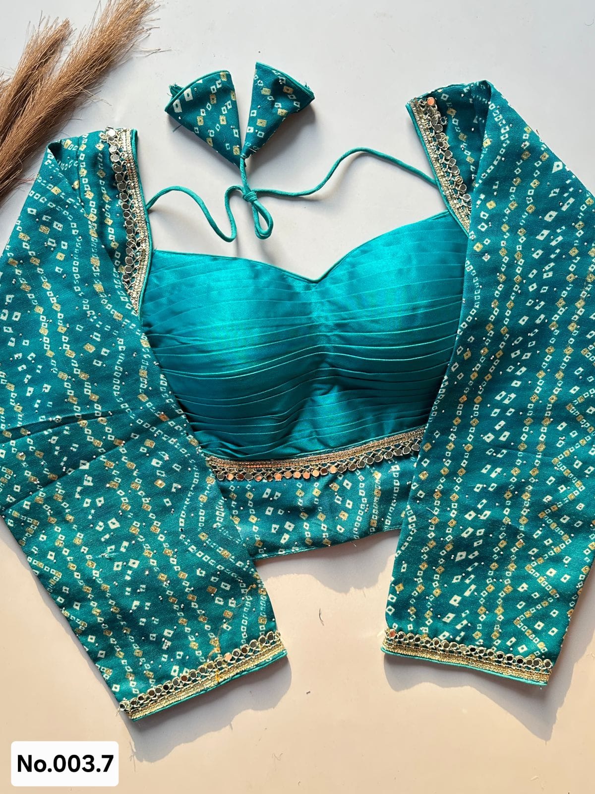 EVERGREEN BANDHANI LOOK - READY TO WEAR BLOUSE - FIROZY