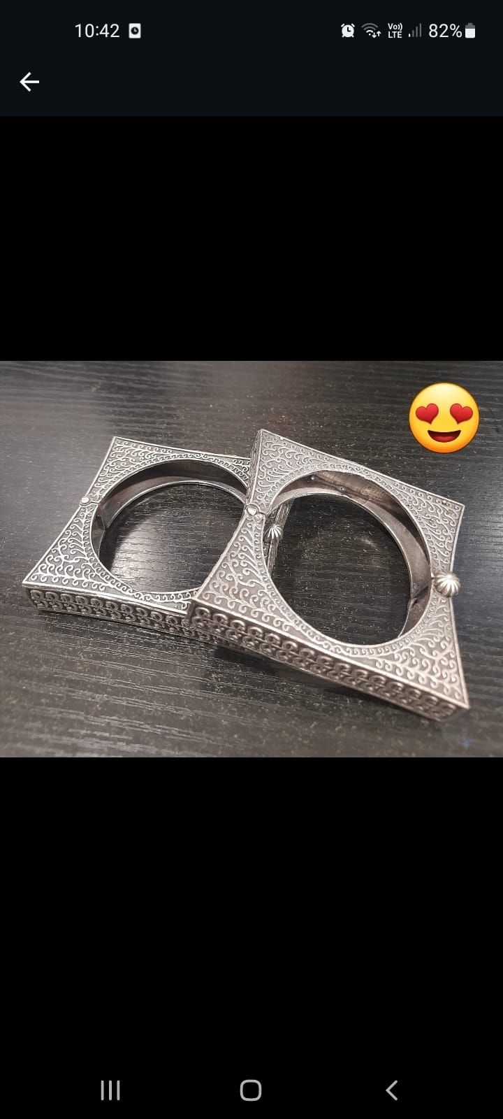 EVERGREEN OXIDISED SQUARE KADA - $25 EACH
