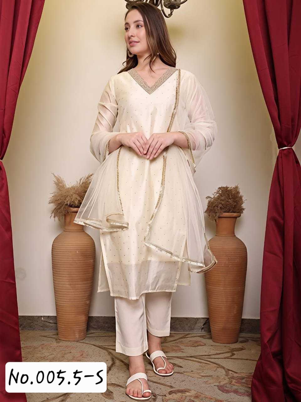 ALL TIME FAVOURITE CHANDERI SILK SALWAR KAMEEZ SUIT