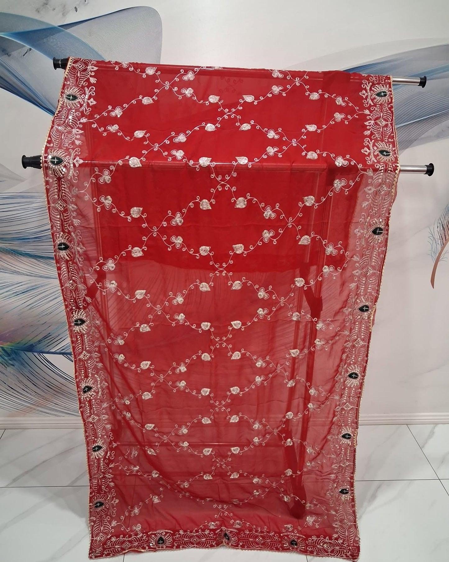 VINTAGE DUPPATTA - RED