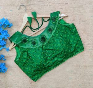 BEAUTIFUL LAILA SILK ON EMBROIDERY WORK READY TO WEAR BLOUSE