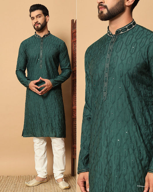 MEN'S KURTA PYJAMA - EMBROIDERY