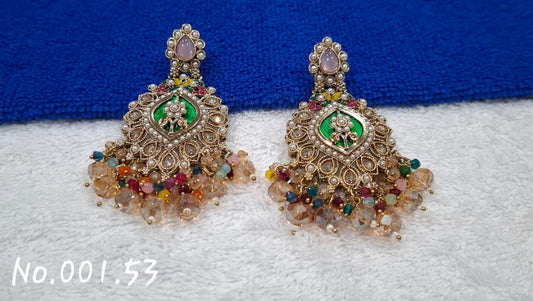BEAUTIFUL STATEMENT MULTI COLOUR EARRING