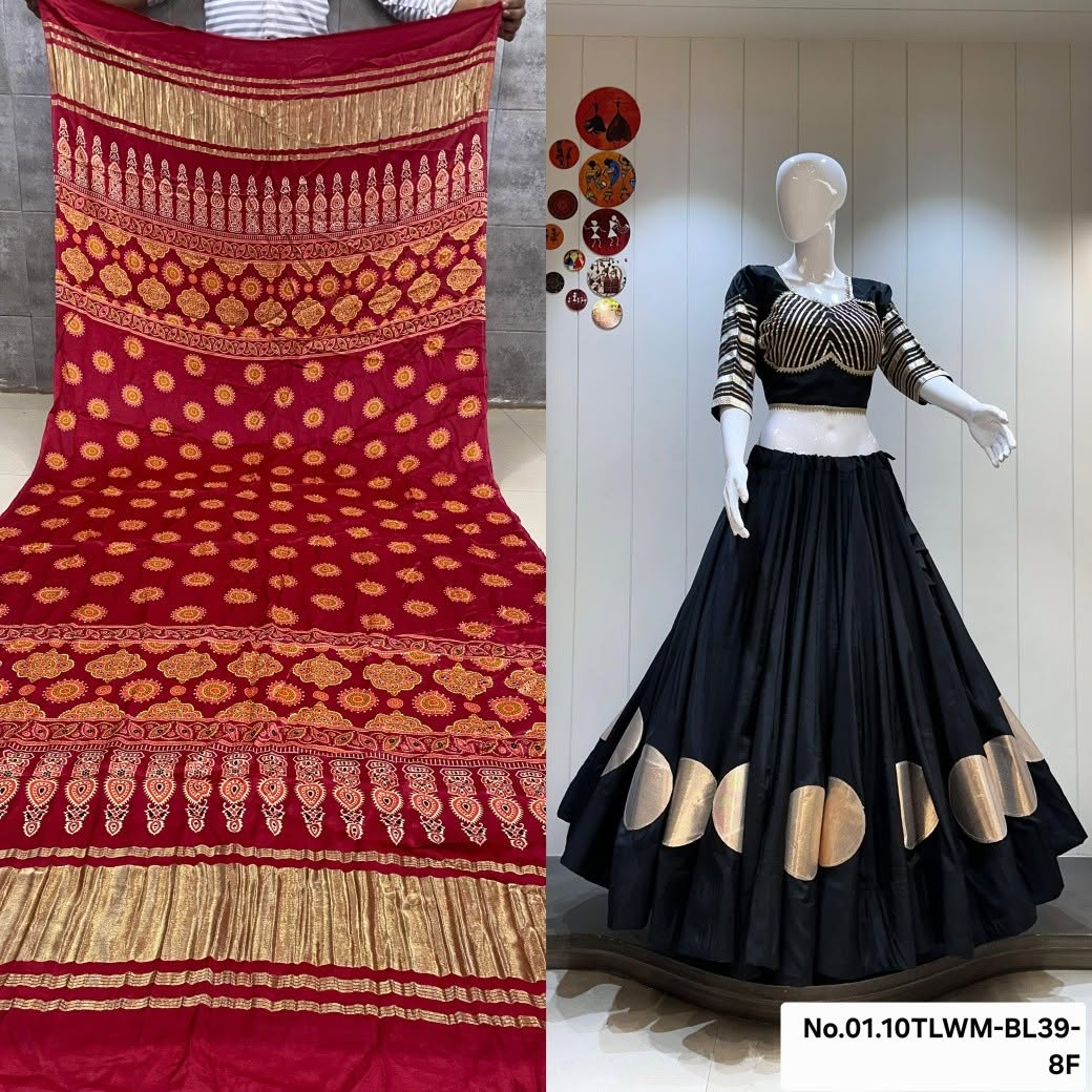 TRENDY NAVRATRI GARBA CHANIYA CHOLI - BLACK