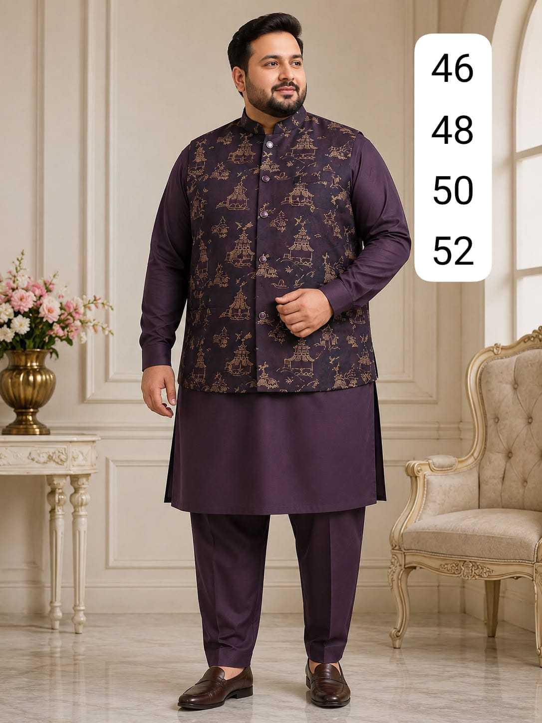 KURTA PYJAMA JACKET - SIZE 50, 52