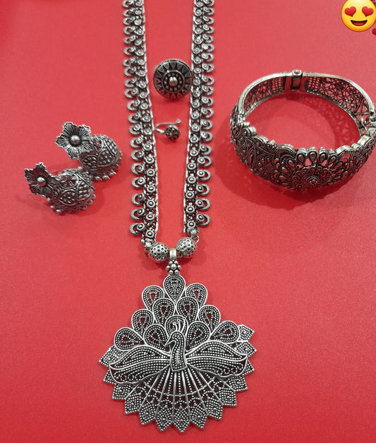 OXIDISED CHOKER COMBO