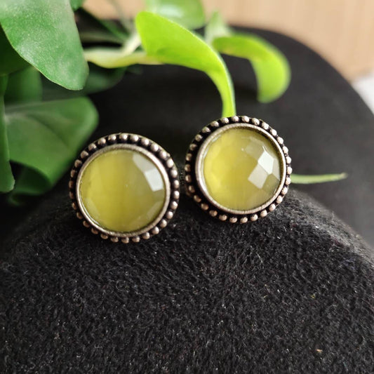 OXIDISED STUD -LIME