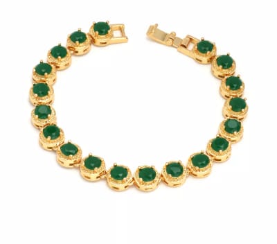 BEAUTIFUL GREEN DIMOND BRACELET