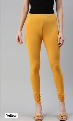 COMFORT CHURIDAR LEGGINS -  YELLOW