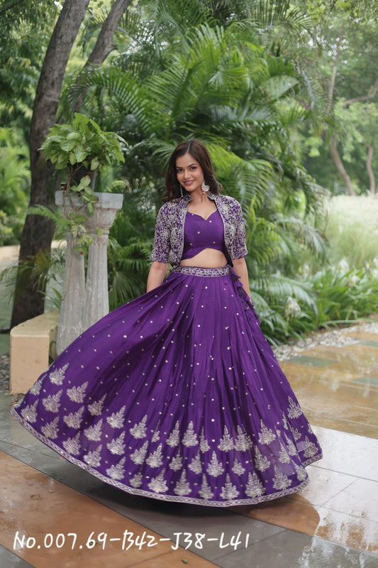 INDO WESTERN BLOUSE, JACKET AND SKIRT