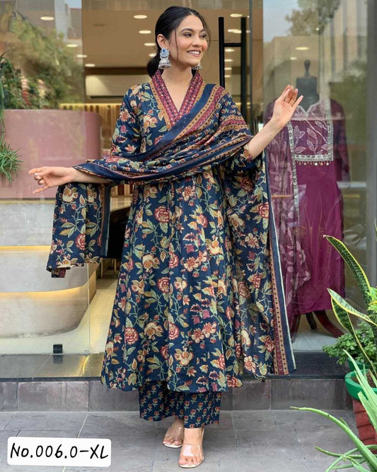 TRENDY FLOWER PRINTED SALWAR KAMEEZ SUIT