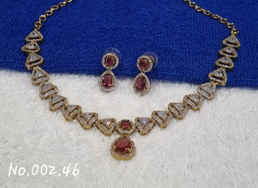 TRENDY BEAUTIFUL AD RUBY NECKLACE