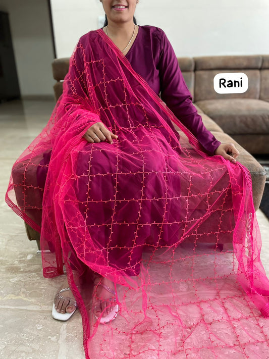 BEAUTIFUL NET RANI DUPPATTA