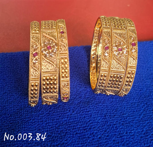 IMITATION High Brass Gold Bangles - Size 2.6