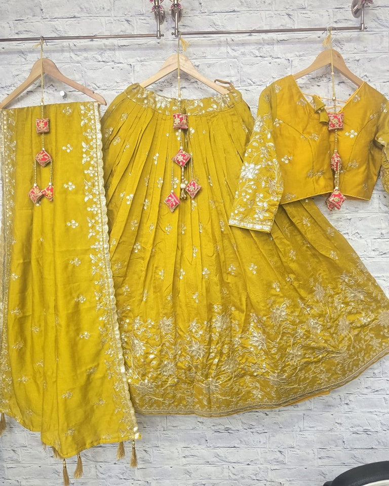 FULLY STITCHED PURE SIMMER TISSUE SILK SEQUENCE - WEDDING WEAR