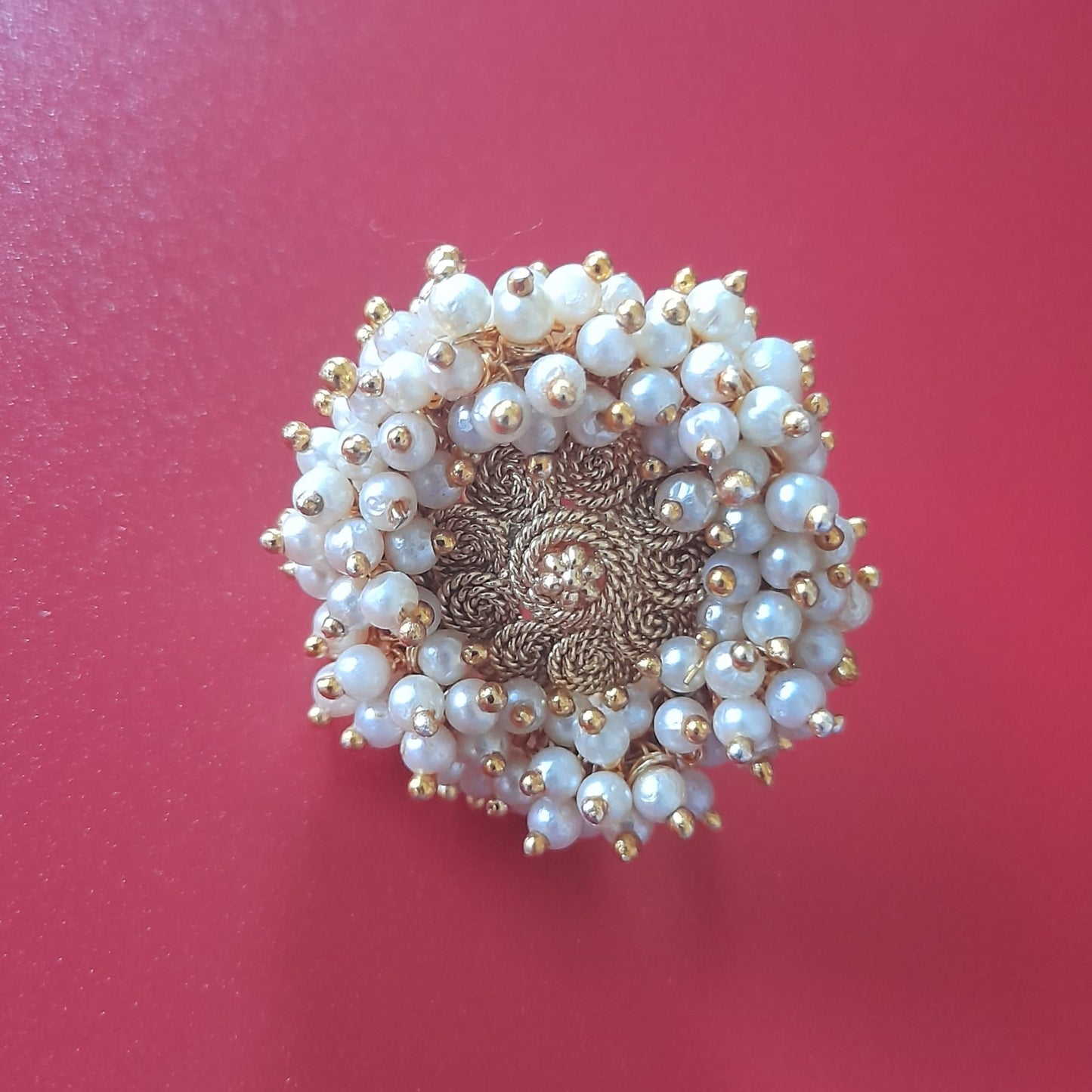 BEAUTIFUL STATEMENT ADJUSTABLE FINGER RING BEED