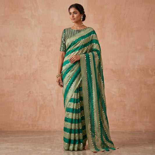HEAVY SAREE WITH STITCHED BLOUSE