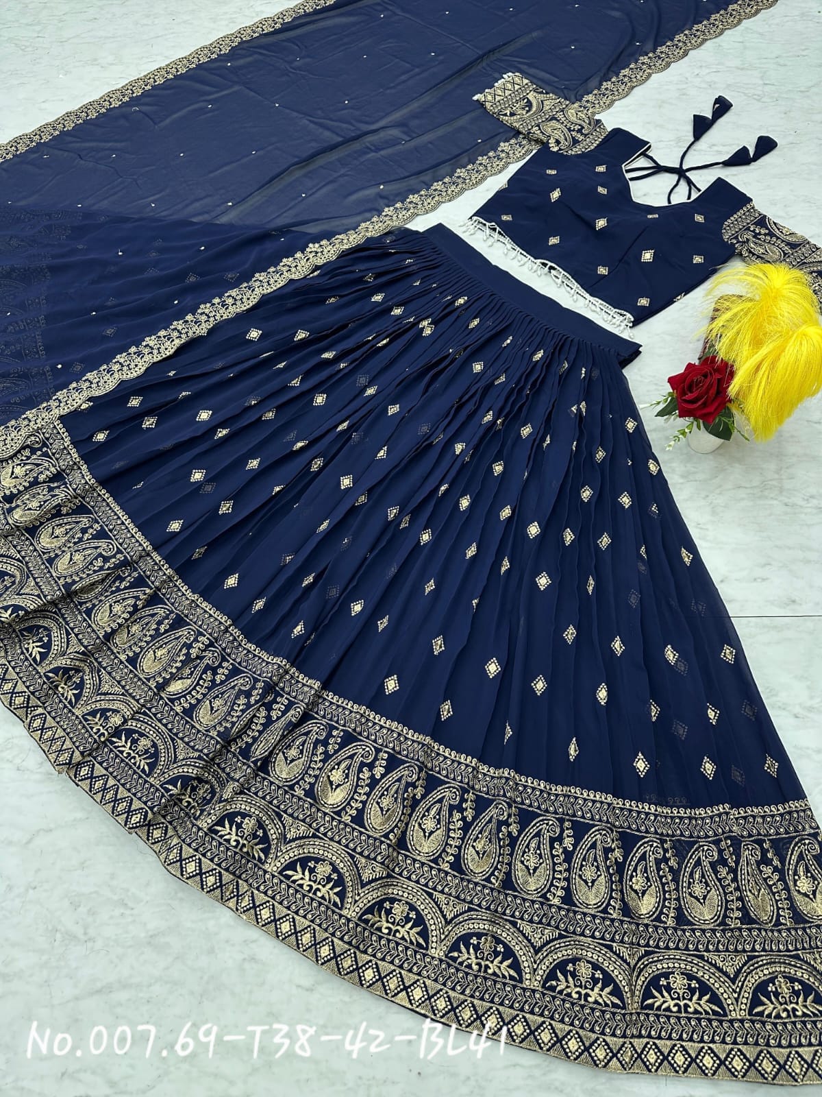 BEAUTIFUL READY TO WEAR FOX GEORGETTE LEHENGA