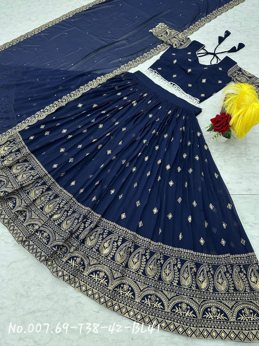 BEAUTIFUL READY TO WEAR FOX GEORGETTE LEHENGA