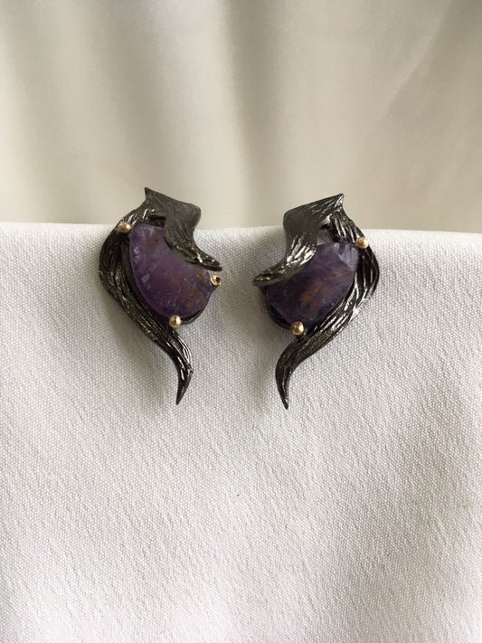 BEAUTIFUL STATEMENT GERMAN SILVER  EARRING