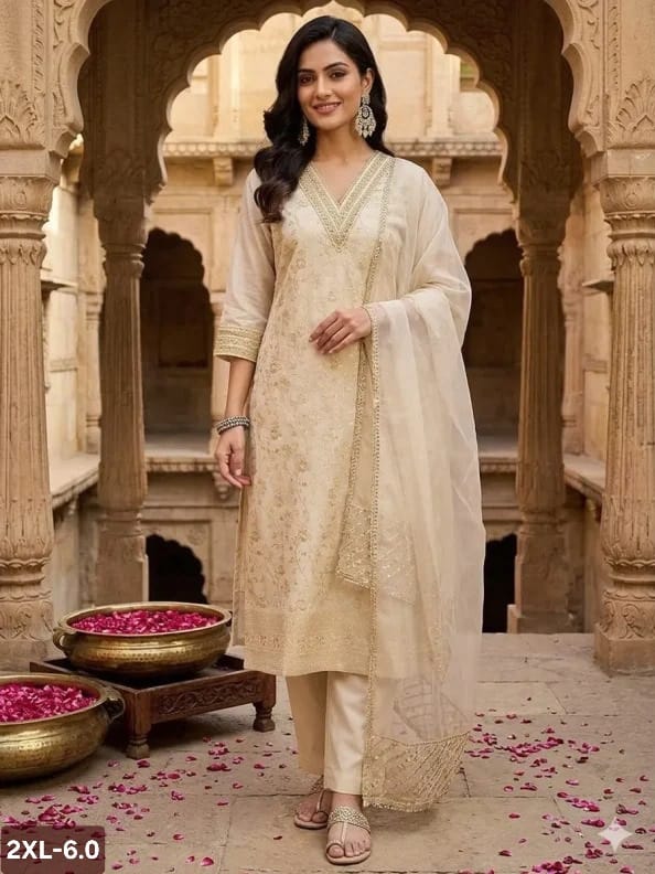 FANCY JACQUARD WEAVING WORK TOP BOTTOM WITH DUPPATTA