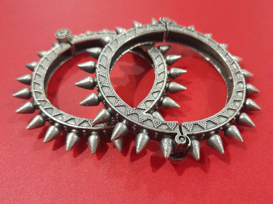 OXIDISED SPIKY KADA - $18 EACH