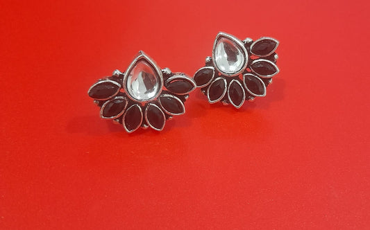 BEAUTIFUL OXIDISED STUD- BLACK