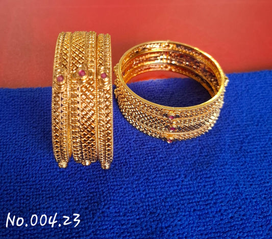 IMITATION High Brass Gold Bangles - Size 2.6
