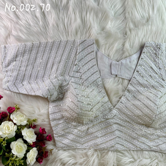 READY TO WEAR BLOUSE -SEQUENCE WORK- PERFECT FOR SAREE AND LEHENGA