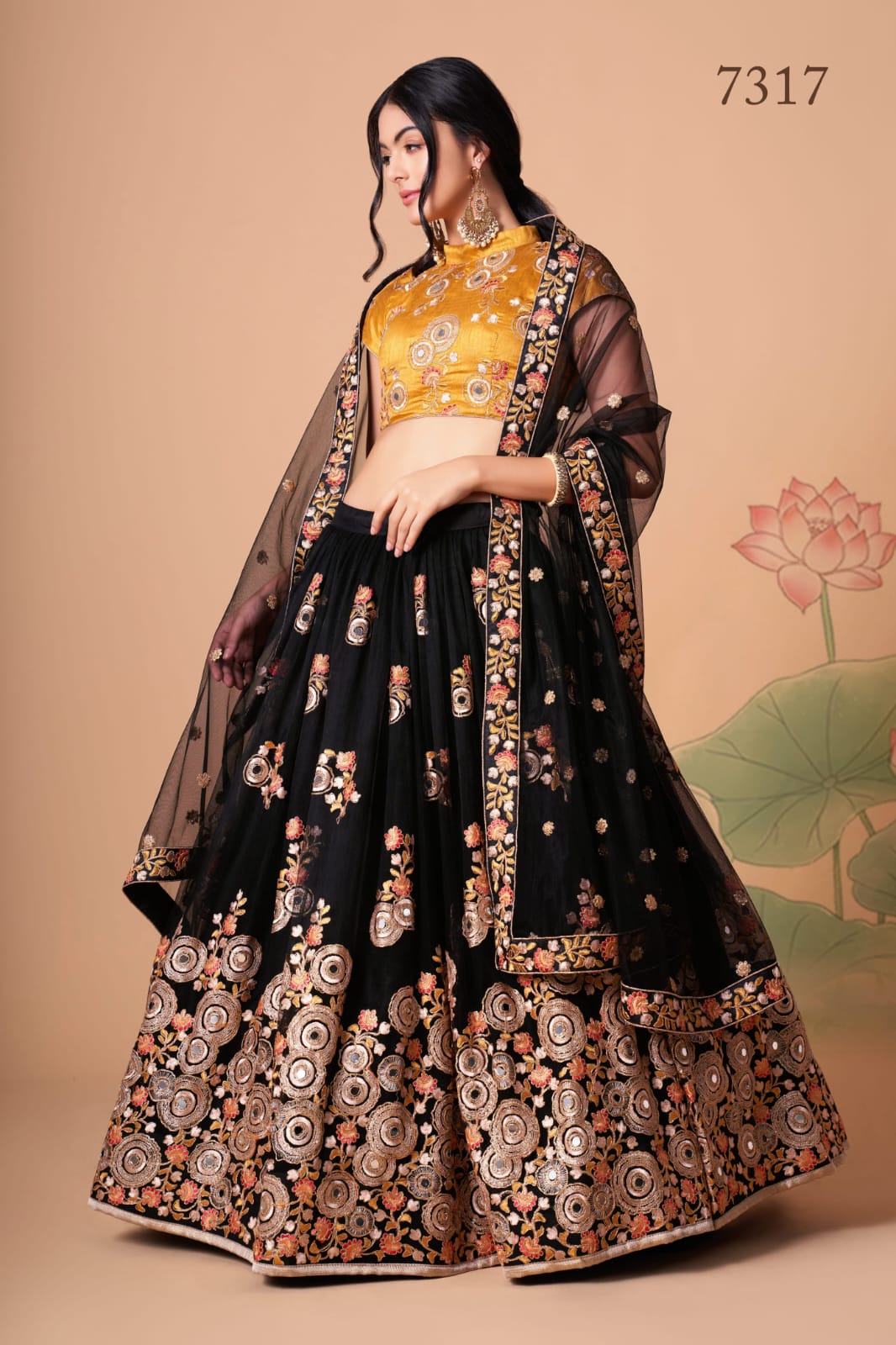FULLY STITCHED - HEAVY EMBROIDERY MIRROR WORK LEHENGA