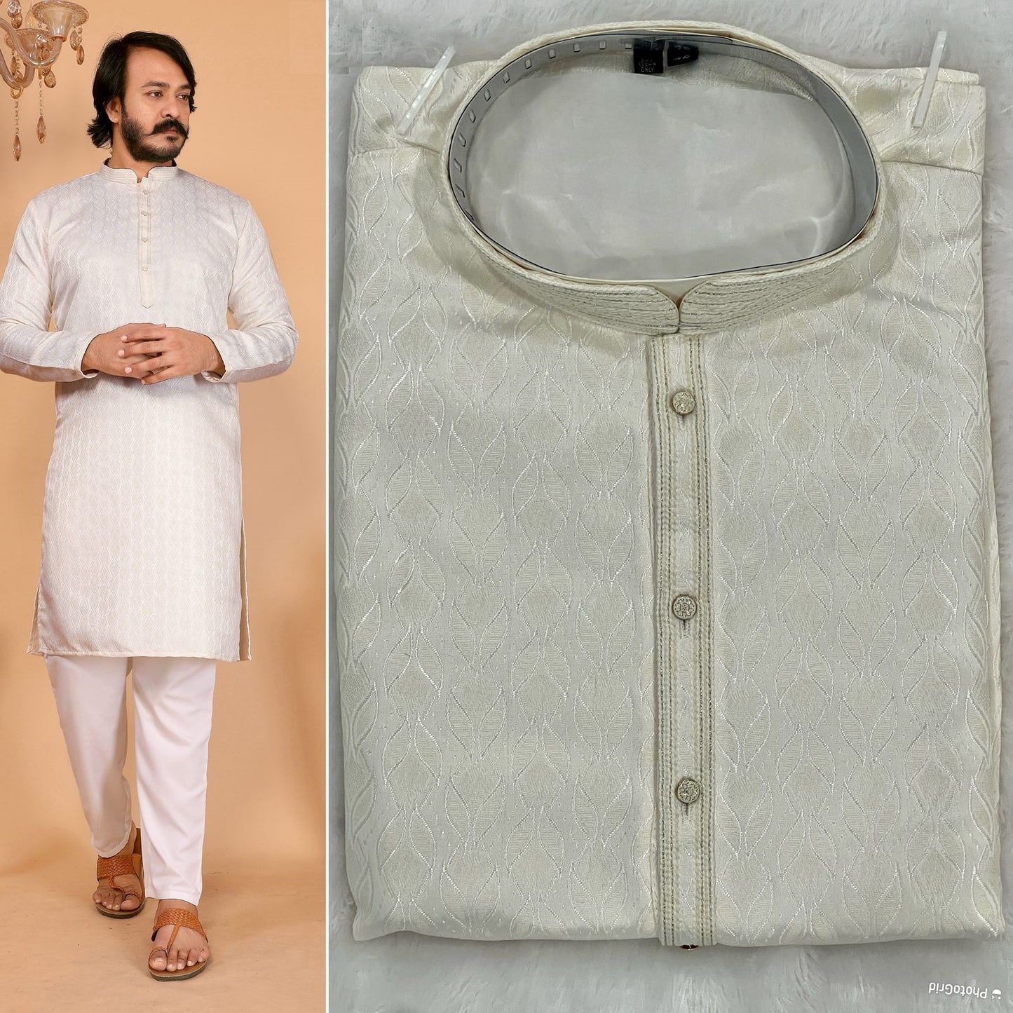 MEN’S KURTA PYJAMA - JACQUARD