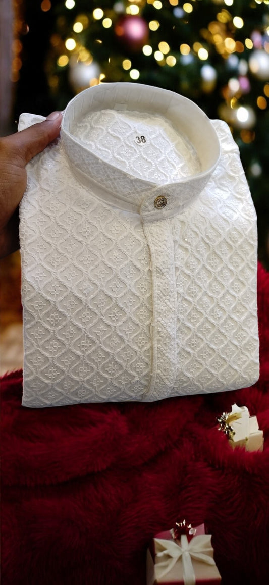 KID’S ATTRACTIVE & STYLISH KURTA PYJAMA WITH EMBROIDERY SEQUENCE WORK