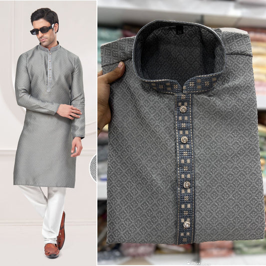 MEN’S KURTA PYJAMA WITH HEAVY EMBROIDERY WORK