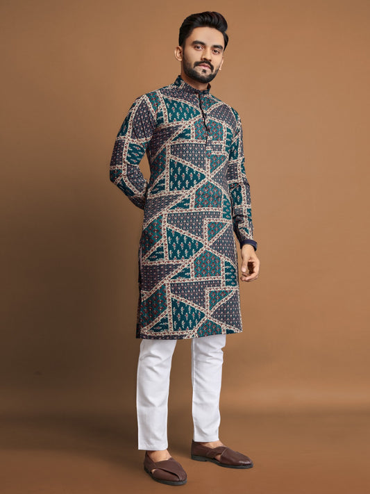 KURTA PYJAMA PREMIUM SOFT COTTON FOIL PRINT