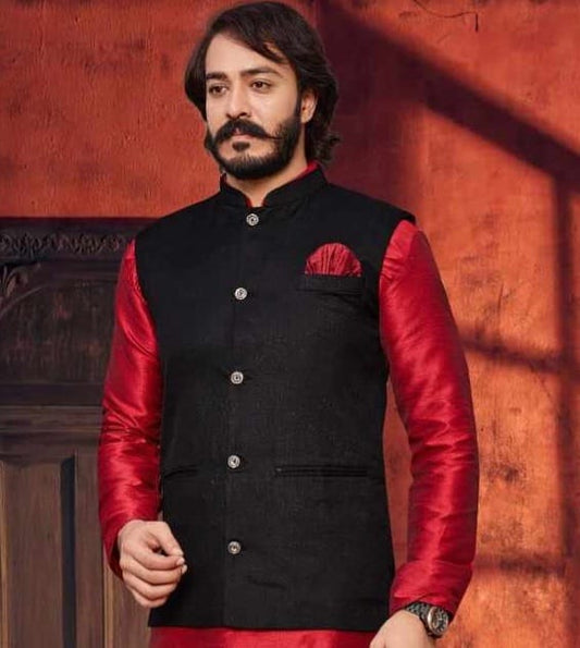 MEN’S STYLISH JACQUARD KOTI (JACKET) FOR KURTA PYJAMA