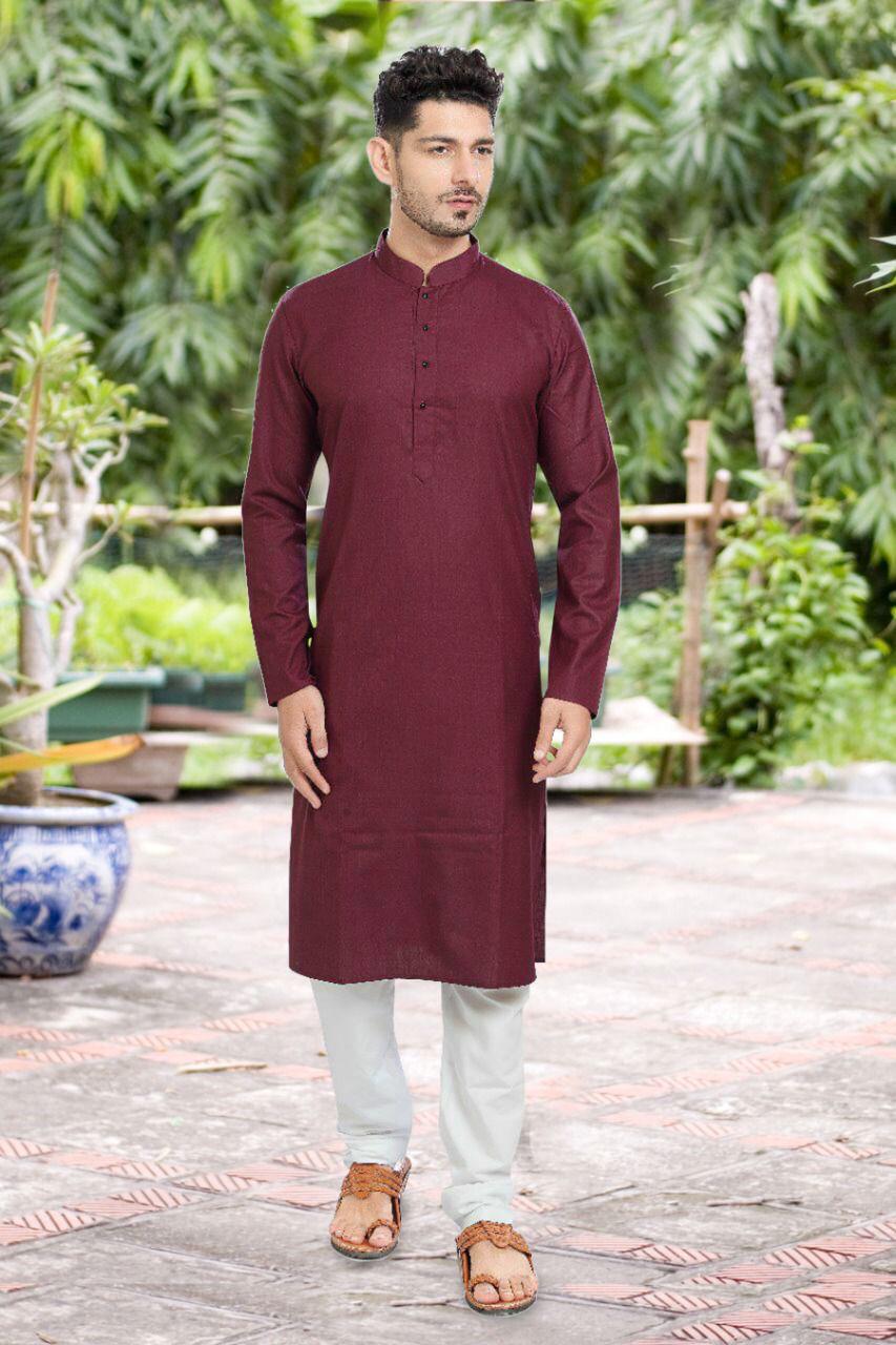 MEN’S STYLISH COTTON KURTA PYJAMA